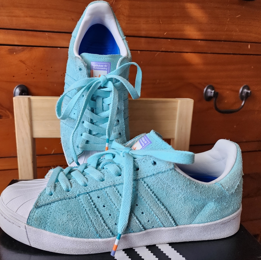 Adidas Skateboarding Shoes Superstar Volcano Pastel Green 38 5 1/2 - Picture 11 of 14
